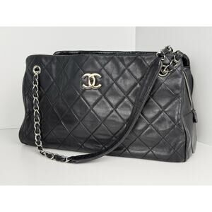Chanel Timeless Tote Bag Black Leather